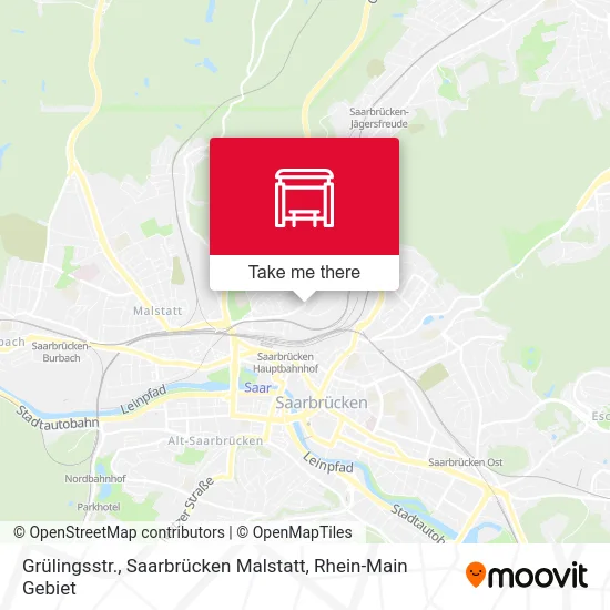 Карта Grülingsstr., Saarbrücken Malstatt
