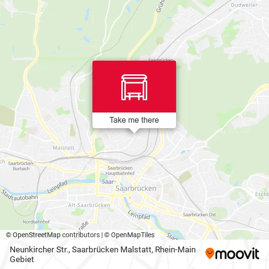Карта Neunkircher Str., Saarbrücken Malstatt