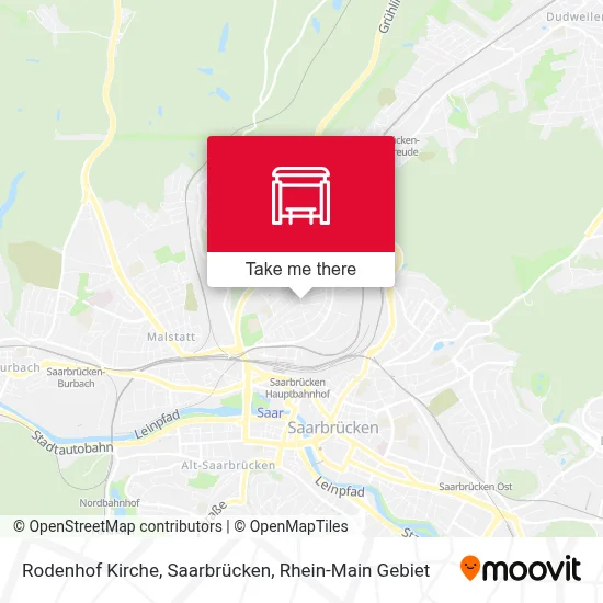 Rodenhof Kirche, Saarbrücken map