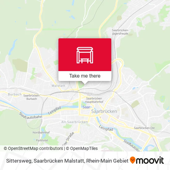 Карта Sittersweg, Saarbrücken Malstatt