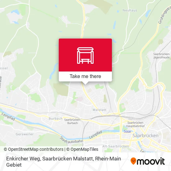 Карта Enkircher Weg, Saarbrücken Malstatt