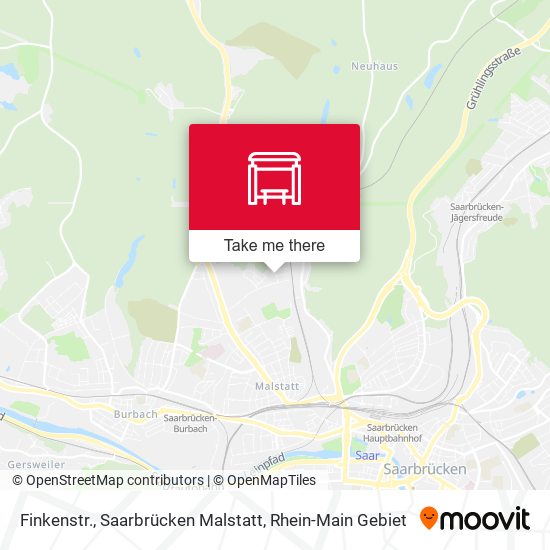 Finkenstr., Saarbrücken Malstatt map