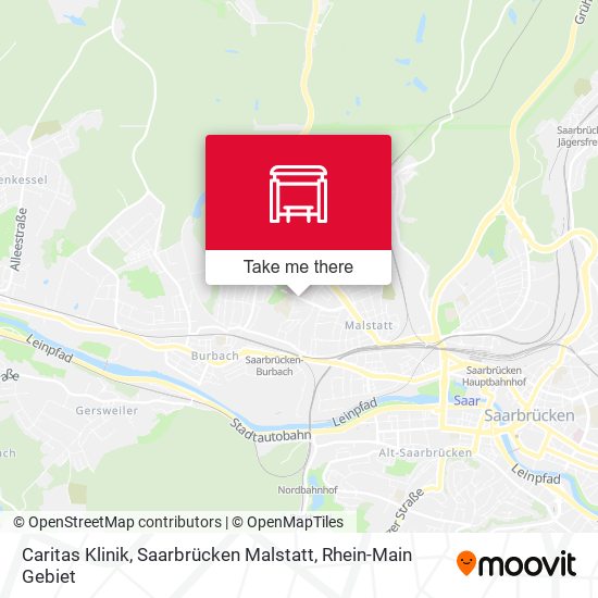 Caritas Klinik, Saarbrücken Malstatt map