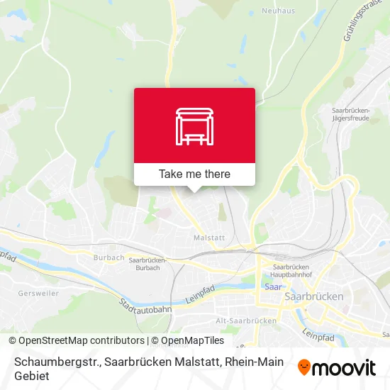 Карта Schaumbergstr., Saarbrücken Malstatt