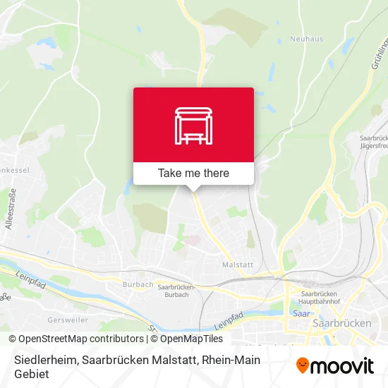 Карта Siedlerheim, Saarbrücken Malstatt