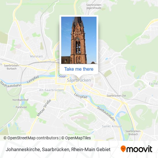 Johanneskirche, Saarbrücken map