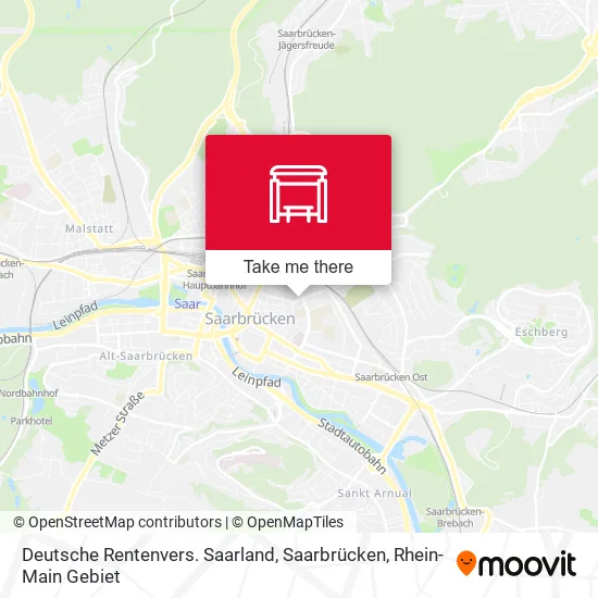Карта Deutsche Rentenvers. Saarland, Saarbrücken