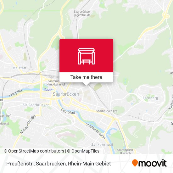 Карта Preußenstr., Saarbrücken