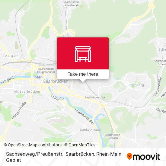 Карта Sachsenweg / Preußenstr., Saarbrücken