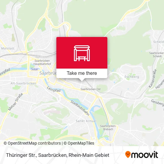 Карта Thüringer Str., Saarbrücken