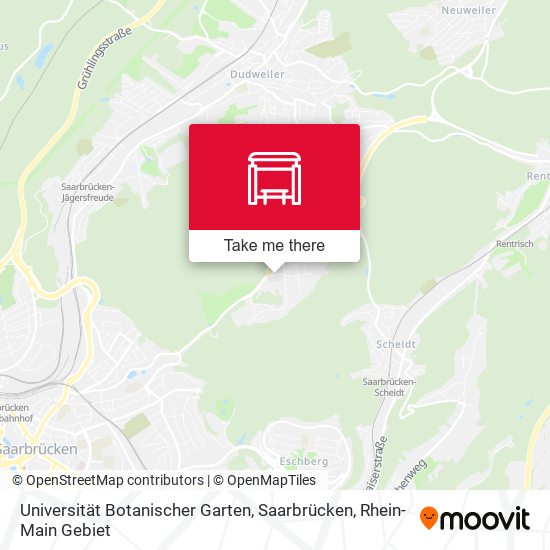 Карта Universität Botanischer Garten, Saarbrücken