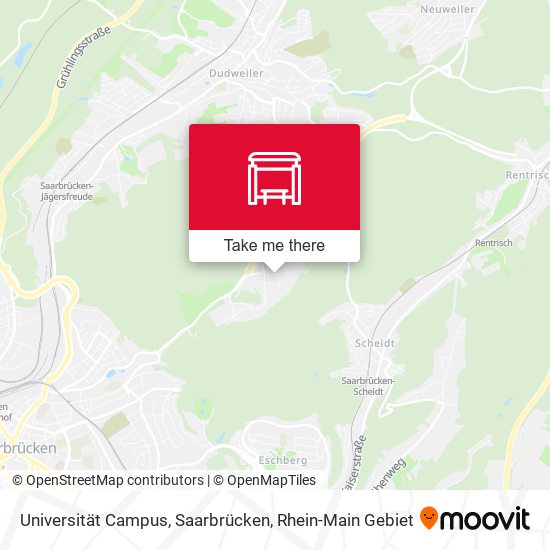 Universität Campus, Saarbrücken map