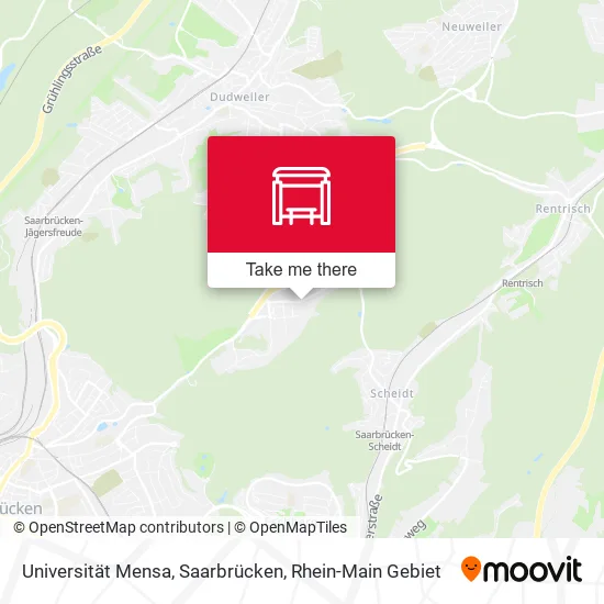 Карта Universität Mensa, Saarbrücken