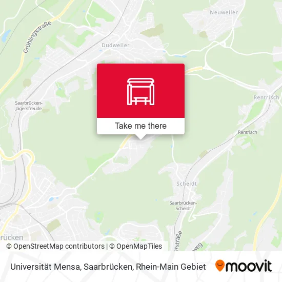 Карта Universität Mensa, Saarbrücken