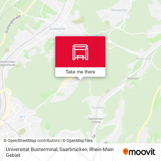 Карта Universität Busterminal, Saarbrücken