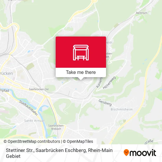 Карта Stettiner Str., Saarbrücken Eschberg