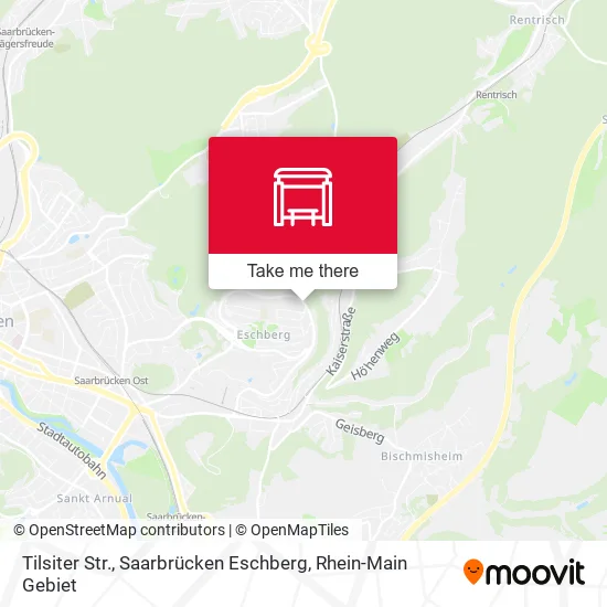 Карта Tilsiter Str., Saarbrücken Eschberg