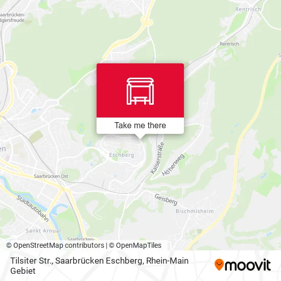 Карта Tilsiter Str., Saarbrücken Eschberg