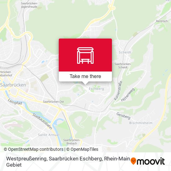Westpreußenring, Saarbrücken Eschberg map