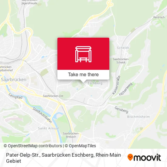 Карта Pater-Delp-Str., Saarbrücken Eschberg