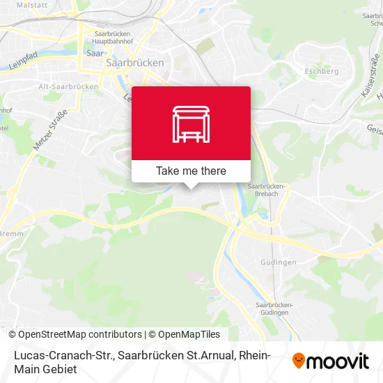 Карта Lucas-Cranach-Str., Saarbrücken St.Arnual