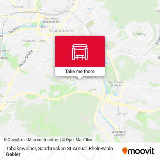Карта Tabaksweiher, Saarbrücken St.Arnual