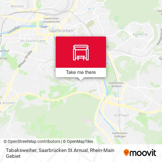 Карта Tabaksweiher, Saarbrücken St.Arnual