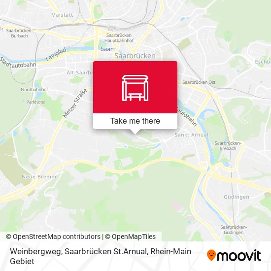 Карта Weinbergweg, Saarbrücken St.Arnual