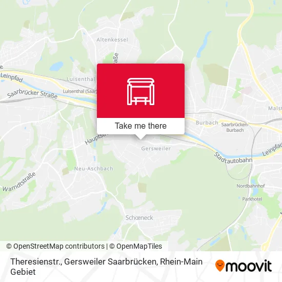 Карта Theresienstr., Gersweiler Saarbrücken