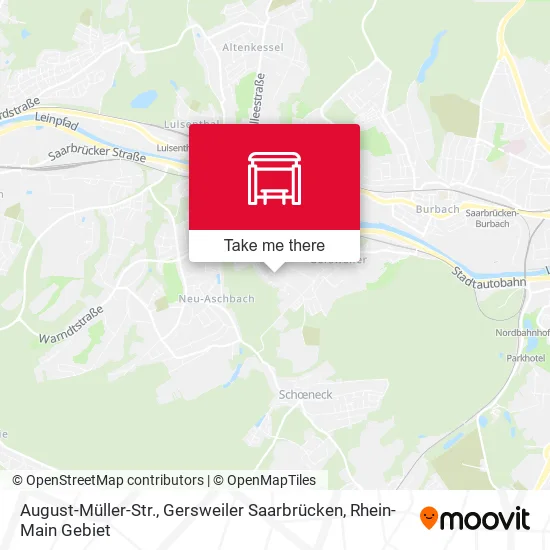 Карта August-Müller-Str., Gersweiler Saarbrücken