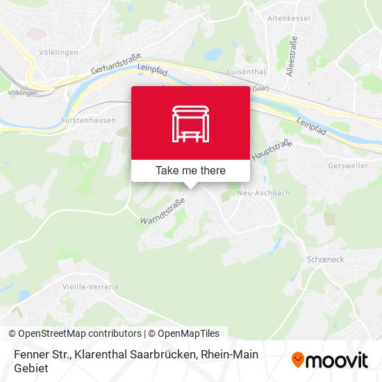 Карта Fenner Str., Klarenthal Saarbrücken