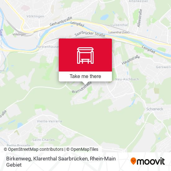 Birkenweg, Klarenthal Saarbrücken map