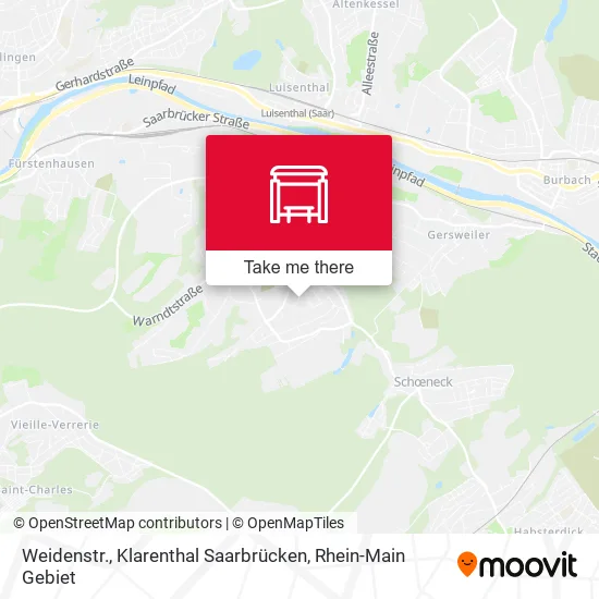 Карта Weidenstr., Klarenthal Saarbrücken