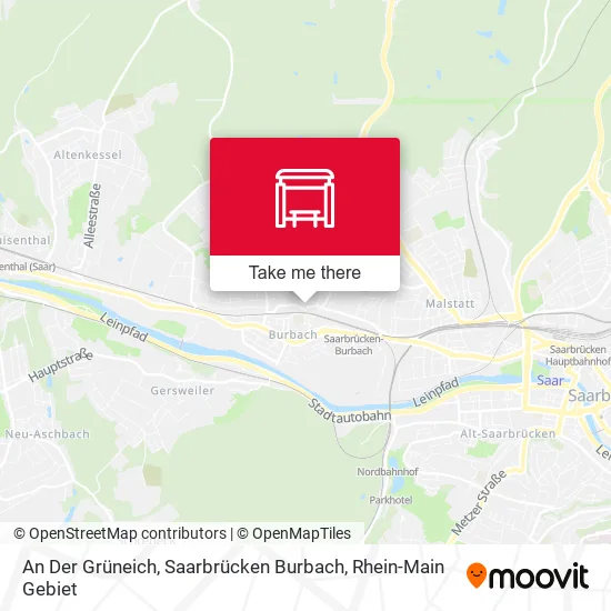 Карта An Der Grüneich, Saarbrücken Burbach