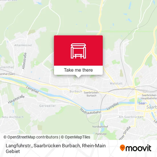 Карта Langfuhrstr., Saarbrücken Burbach