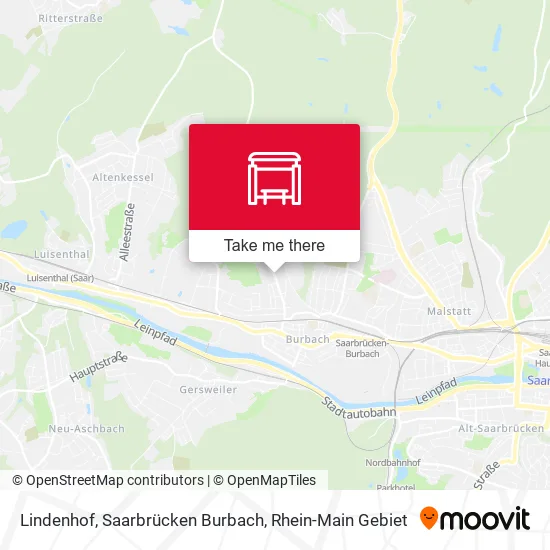 Карта Lindenhof, Saarbrücken Burbach