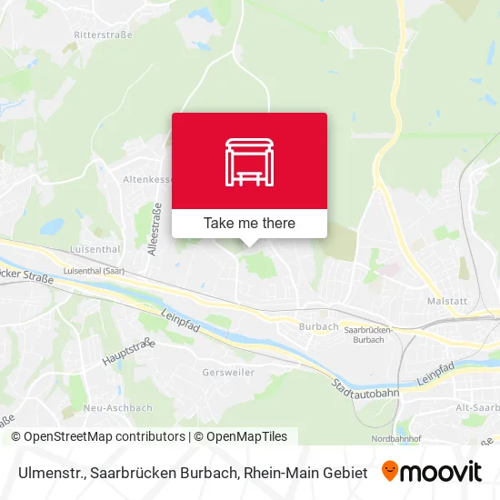 Карта Ulmenstr., Saarbrücken Burbach