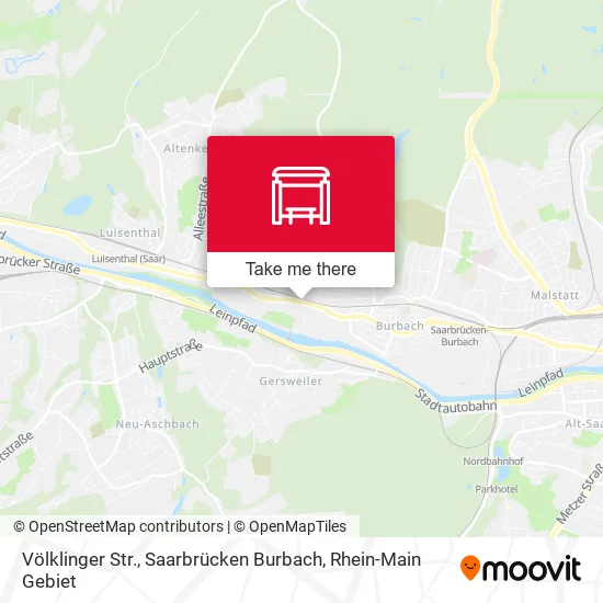Карта Völklinger Str., Saarbrücken Burbach