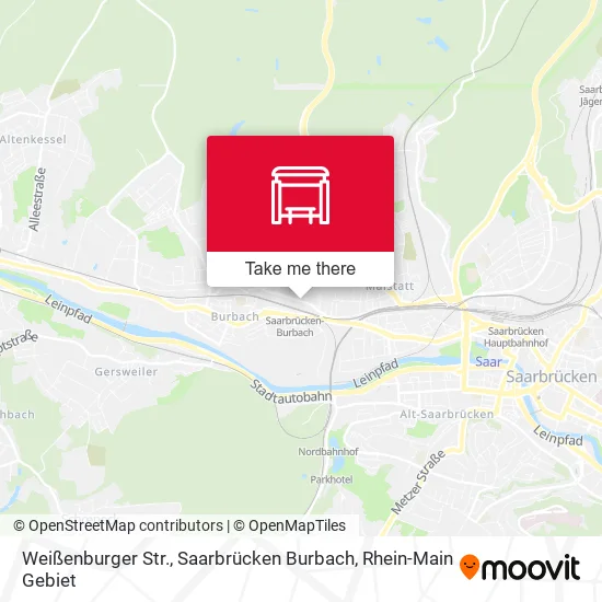 Карта Weißenburger Str., Saarbrücken Burbach