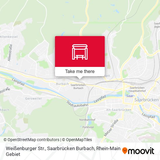 Карта Weißenburger Str., Saarbrücken Burbach