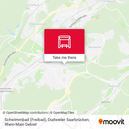 Карта Schwimmbad (Freibad), Dudweiler Saarbrücken