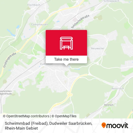 Карта Schwimmbad (Freibad), Dudweiler Saarbrücken