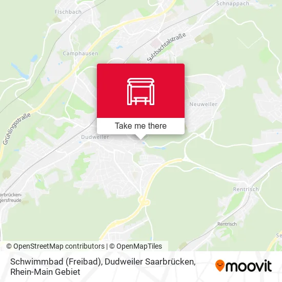 Карта Schwimmbad (Freibad), Dudweiler Saarbrücken