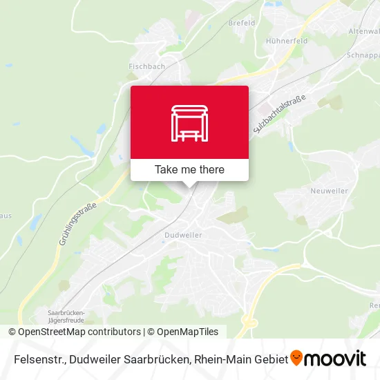 Карта Felsenstr., Dudweiler Saarbrücken