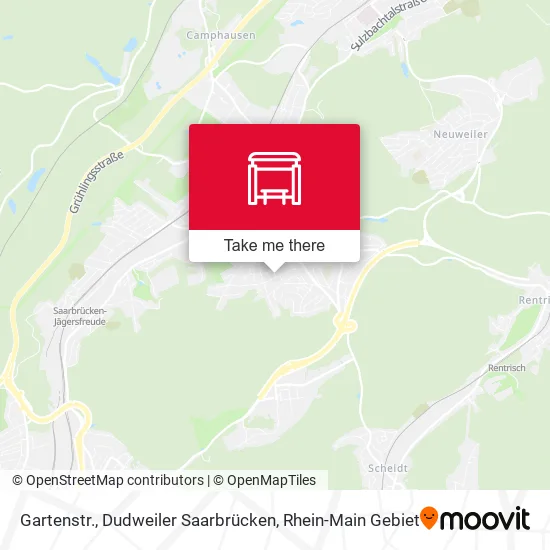 Карта Gartenstr., Dudweiler Saarbrücken