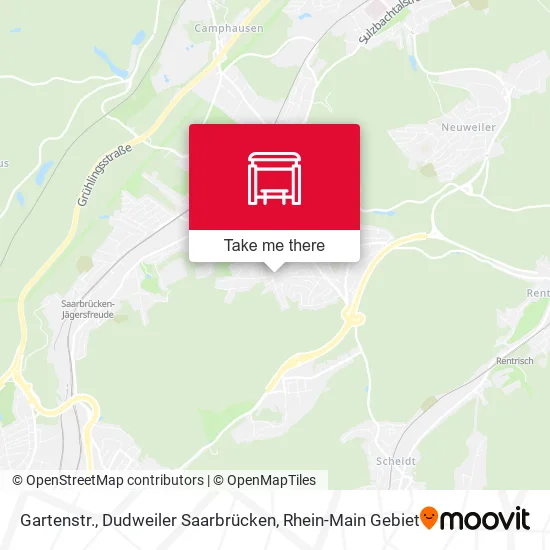 Карта Gartenstr., Dudweiler Saarbrücken