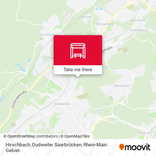 Карта Hirschbach, Dudweiler Saarbrücken