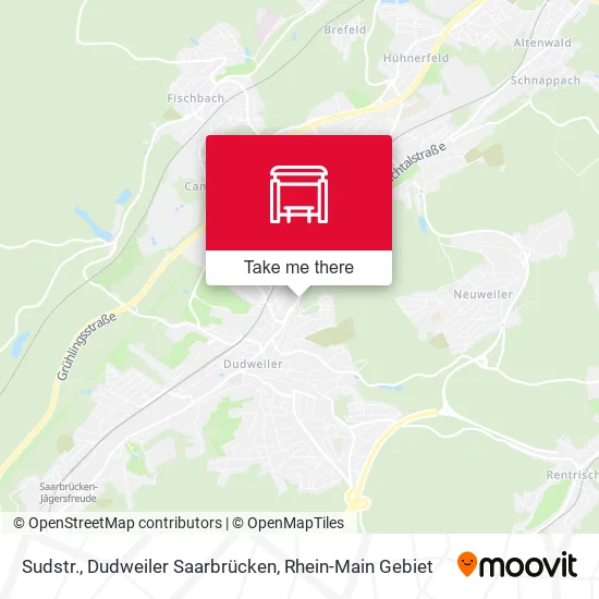 Карта Sudstr., Dudweiler Saarbrücken