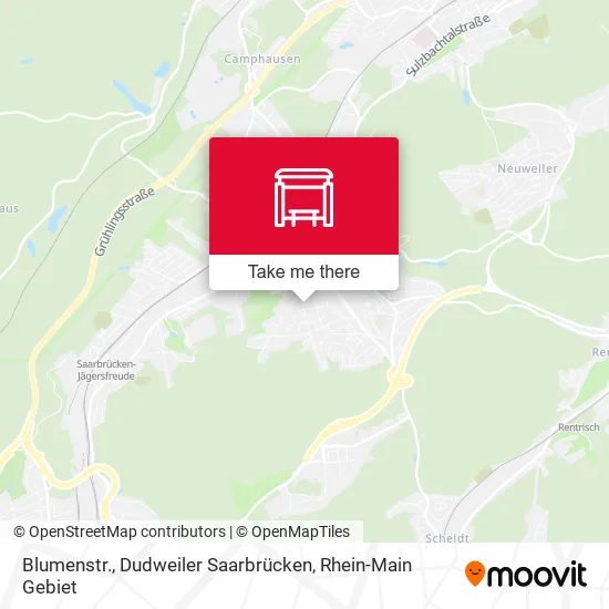 Карта Blumenstr., Dudweiler Saarbrücken