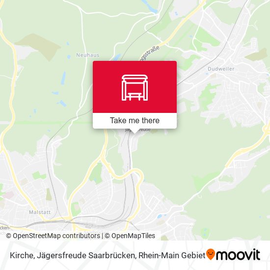Kirche, Jägersfreude Saarbrücken map